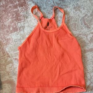 FP Movement by Free People Coral Ribbed Tank Top
